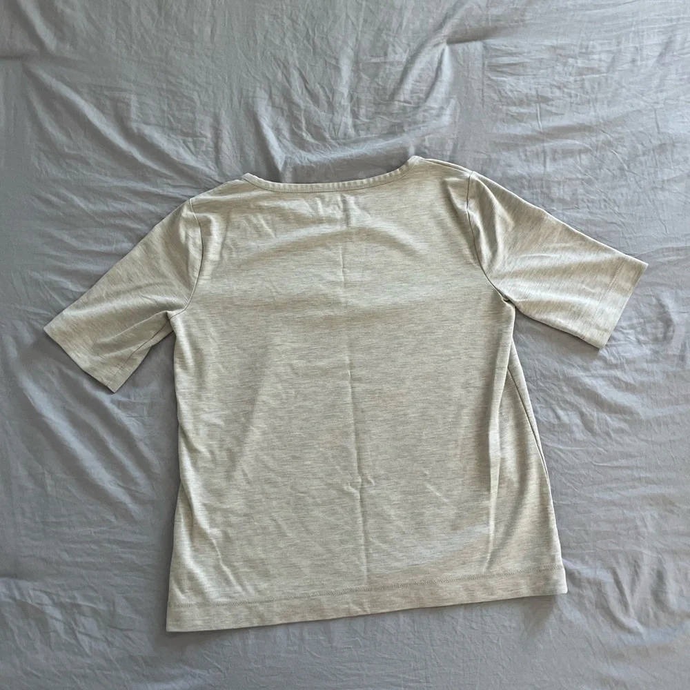 Talbots Heather Gray Short Sleeve Tee - Picture 6 of 7